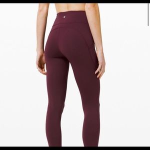 LULULEMON maroon leggings